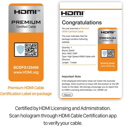 Cable HDMI 4K 29pies certificado alta velocidad 18Gbps