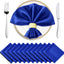 16 Servilletas Satén Azul Real 17x17pulg Mesa Bodas Banquetes