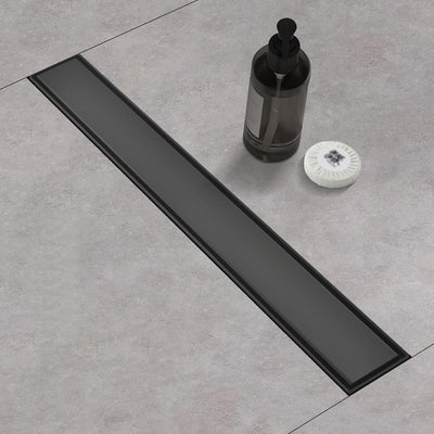 Drenaje ducha lineal acero inox 48pulg negro