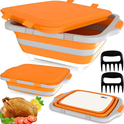 Tina BBQ con garras desmenuzadoras y tabla plegable XL