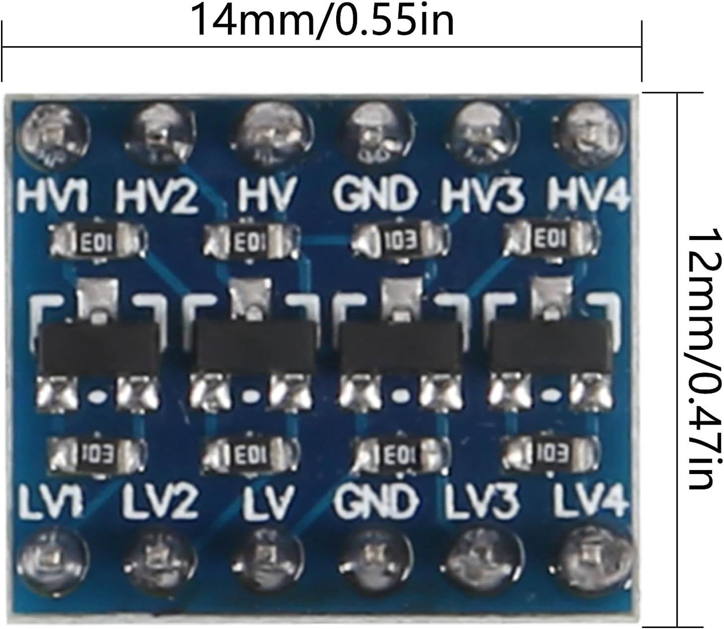 Módulo Shifter 3.3V a 5V 4 canales I2C para Raspberry Pi
