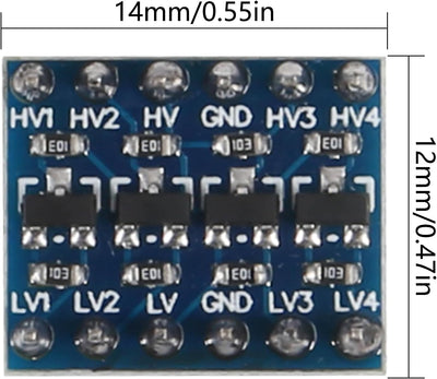 Módulo Shifter 3.3V a 5V 4 canales I2C para Raspberry Pi