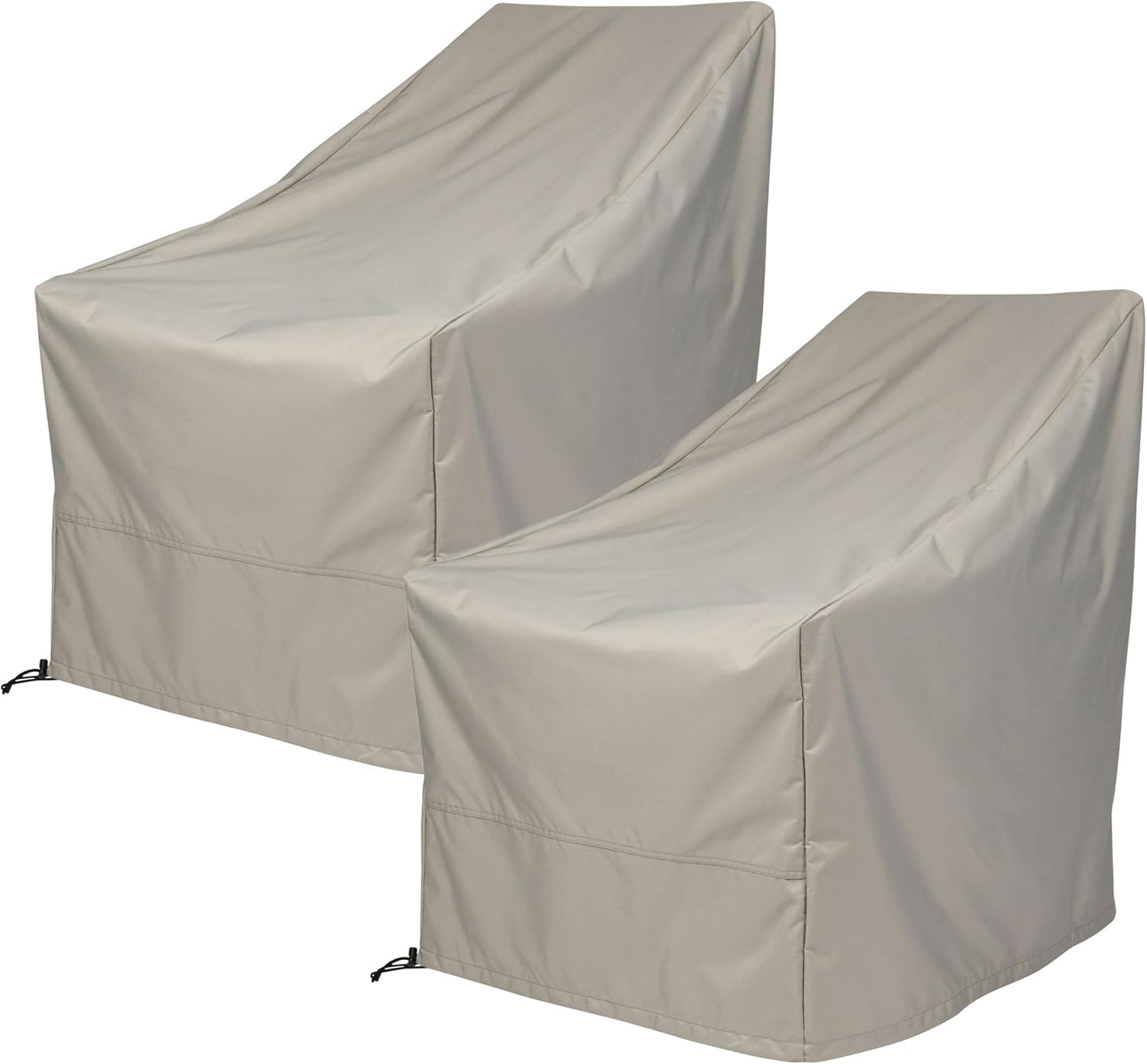 2 Pzas Fundas Silla Adirondack Poliéster Cordón Gris