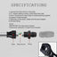 Adaptador compresión 6an macho a 3/8pulg aluminio negro pack 2