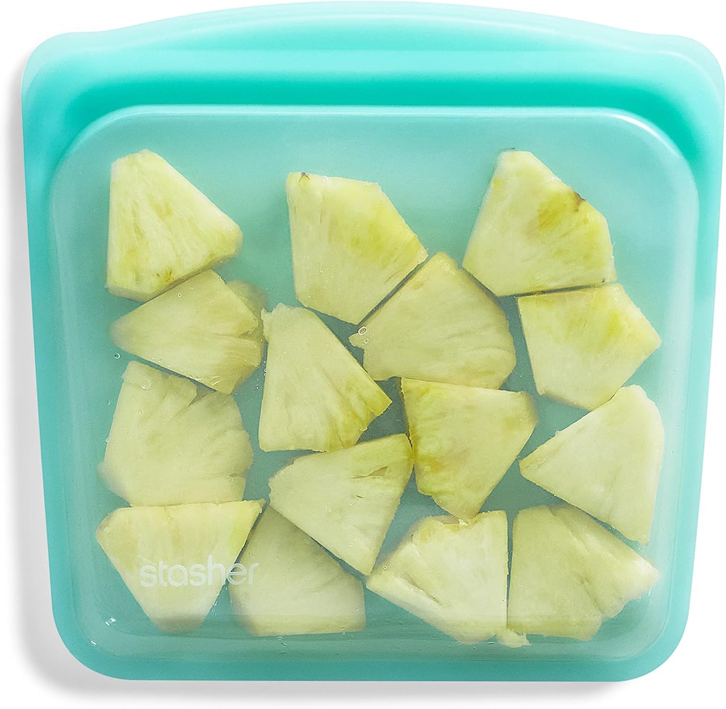 Bolsa silicona para sándwiches color aqua reutiliz.