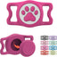 Soporte silicona para Airtag perros y gatos rojo rosa