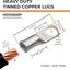 2 Terminales Anillo Cobre Estañado 6 AWG 5/16pulg