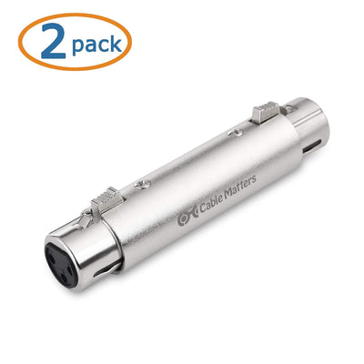 2 Pzas Adaptador XLR hembra a hembra