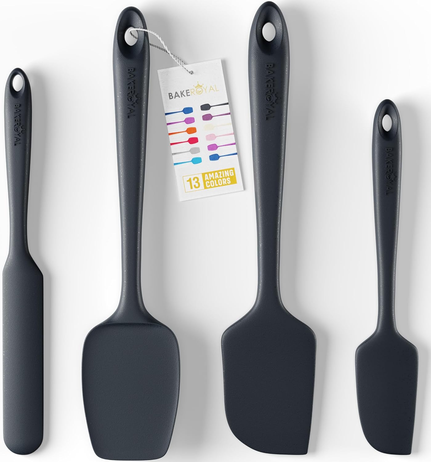 Set 4 Espátulas Silicona Resistente 600°F Sin Costuras