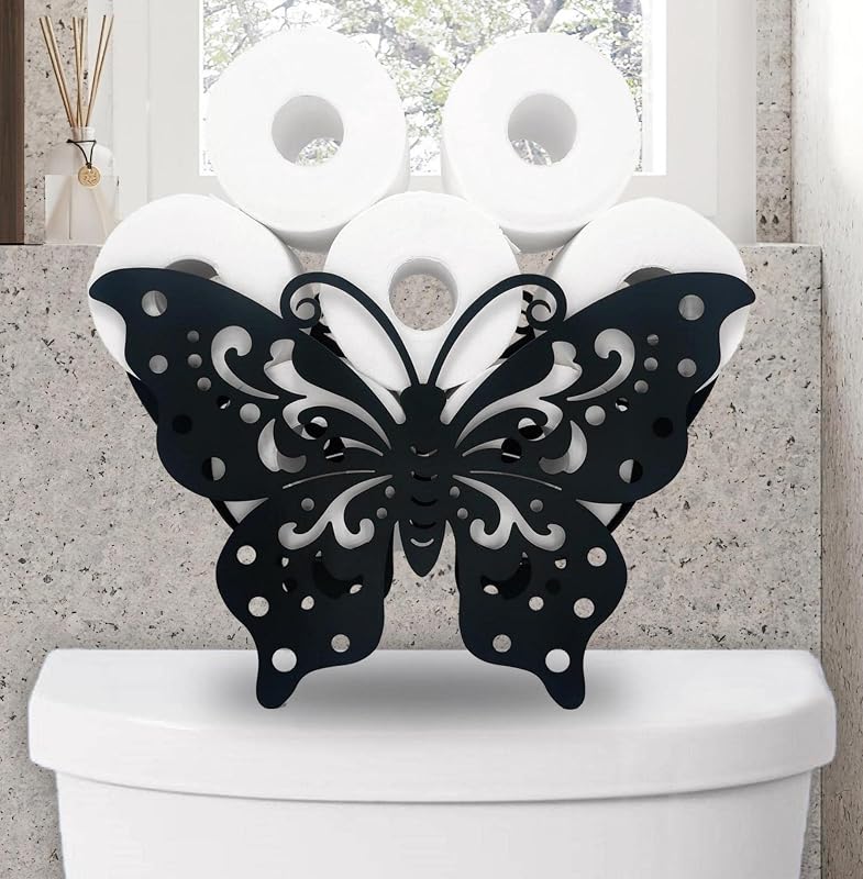 Titulares papel higiénico metal mariposa 8 rollos