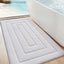 Alfombra baño microfibra antiderrap blanca 24x