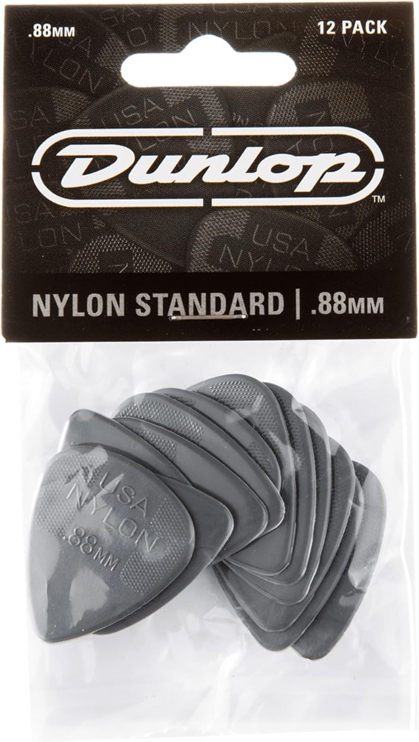 Púas guitarra nailon 3.465pulg 1 docena