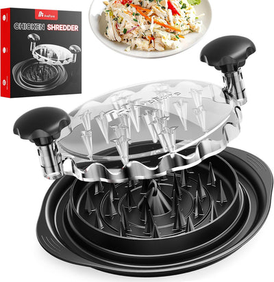 Trituradora pollo grande 10.8pulg con cepillo y mango ergonómico