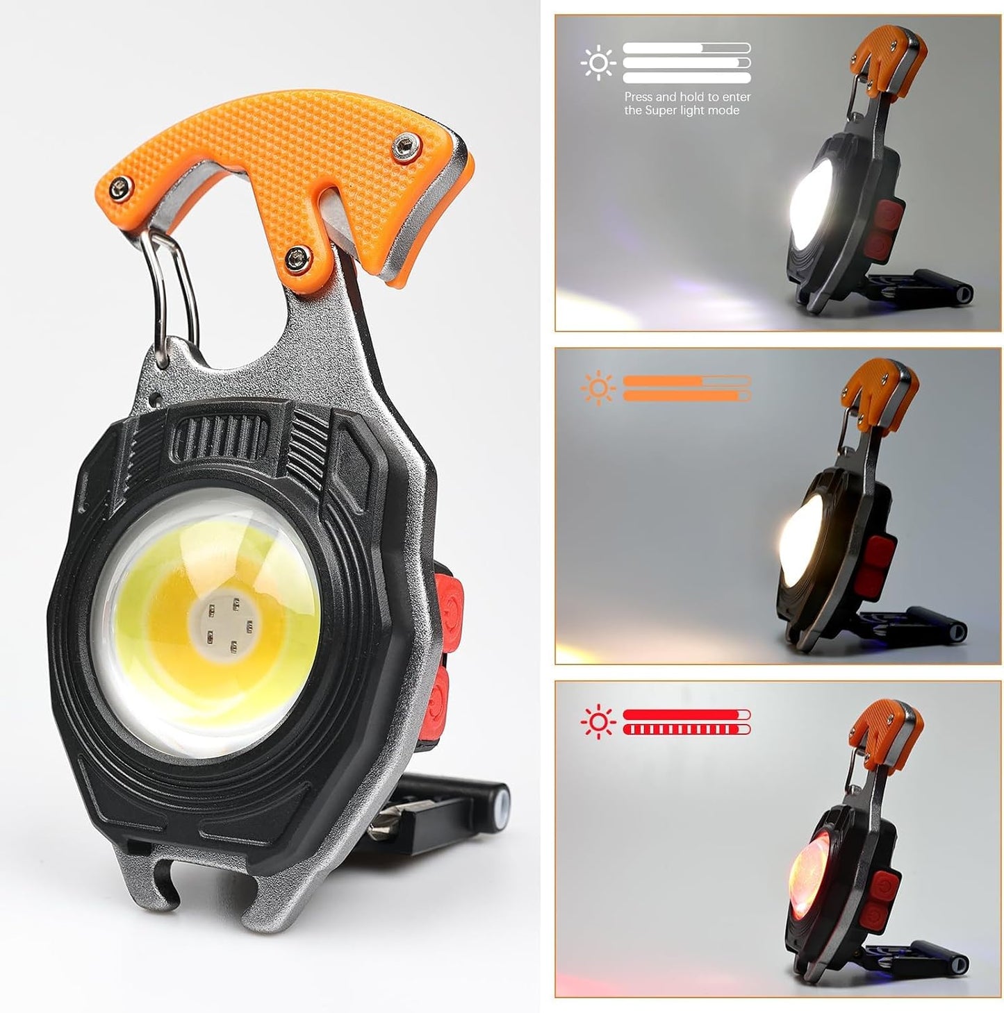 Llavero linterna recargable 7 modos 1600lúmenes EDC