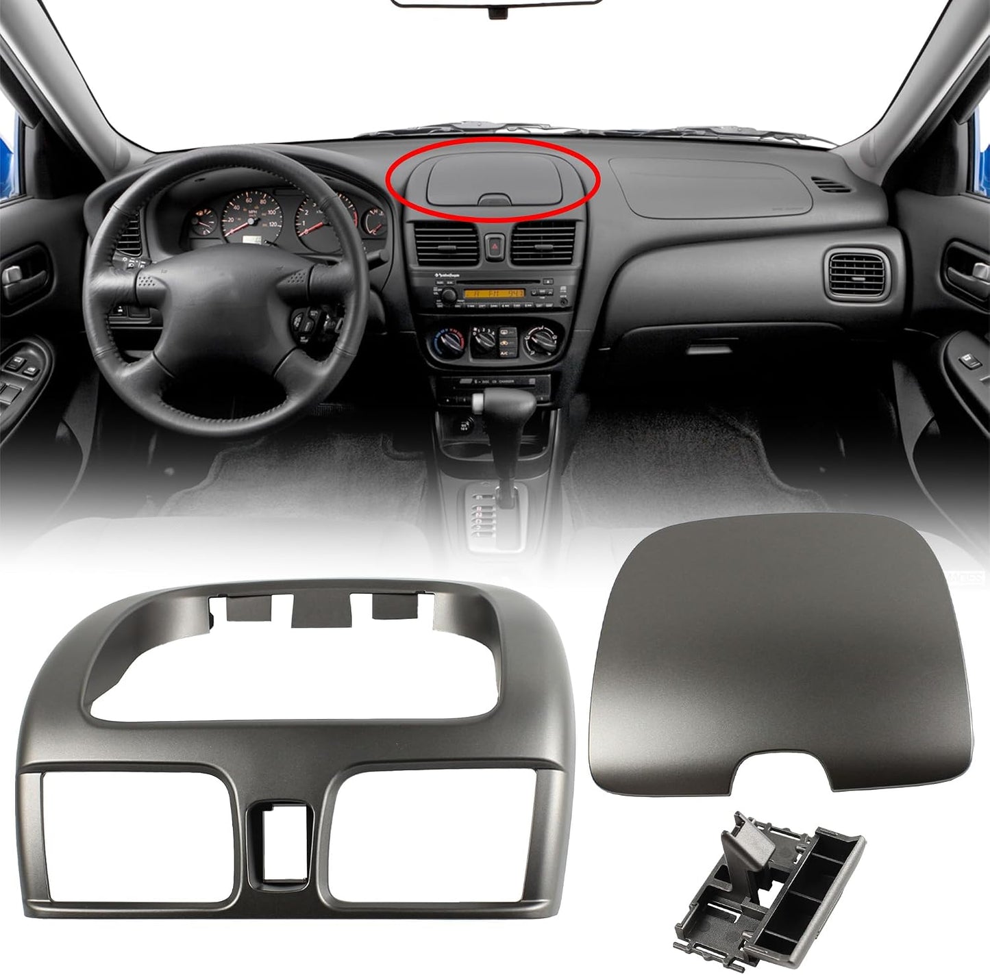 Cubierta panel A/C con almacenamiento Nissan Sentra 00-06