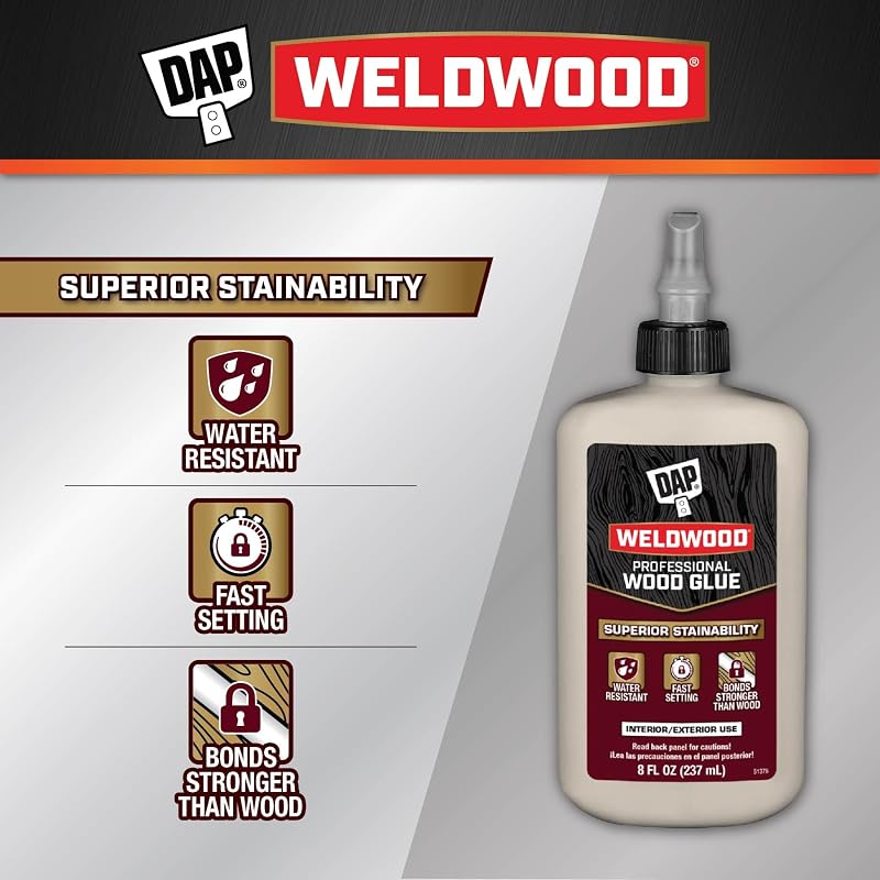 Pegamento madera profesional amarillo 8oz