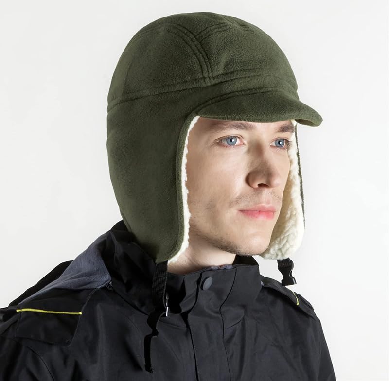 Gorro hombre forro sherpa térmico invierno a prueba de viento
