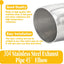 2 Pzas Codo Escape 4" Acero Inox 45 Grados para Barandilla
