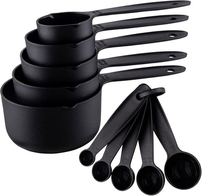 Set 10 Tazas y Cucharas Medidoras Plástico Sin BPA