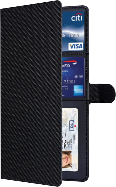 Soporte registro accesorios coche fibra carbono negro