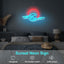 Letrero led regulable con olas oceánicas para dormitorio y fiesta
