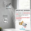 Set grifo ducha 6 pulg cromo pulido alta presi