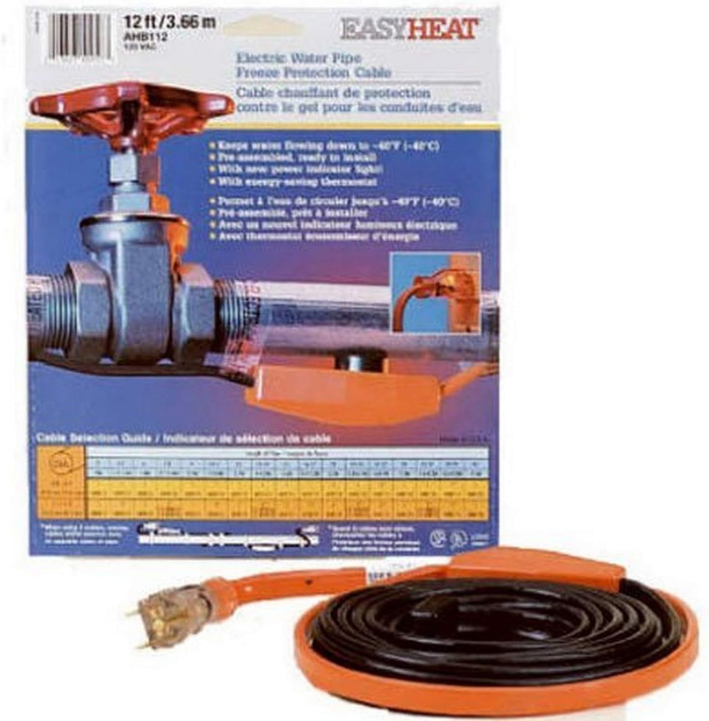 Válvula clima frío y cable calentador tuberías AHB-013