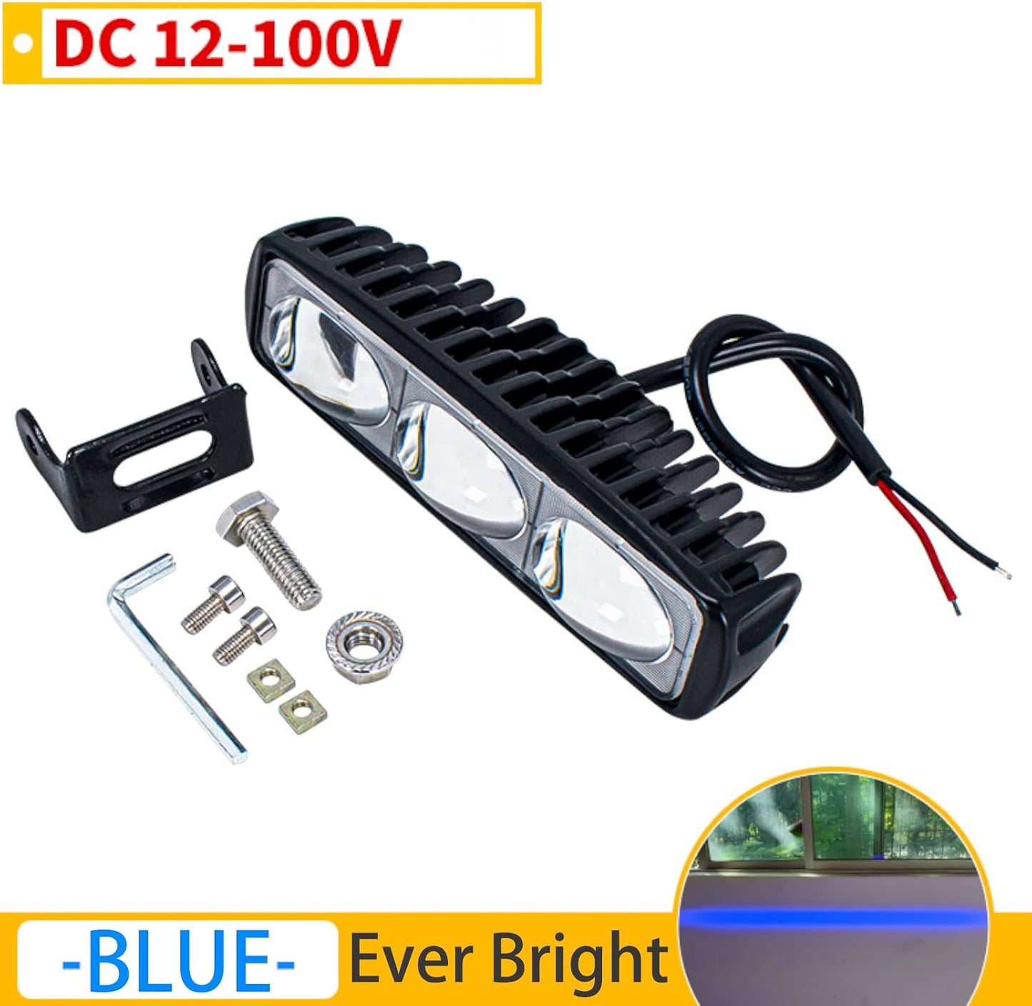 Luz LED azul montacargas 30W 12-100V ajustable AGV almacén