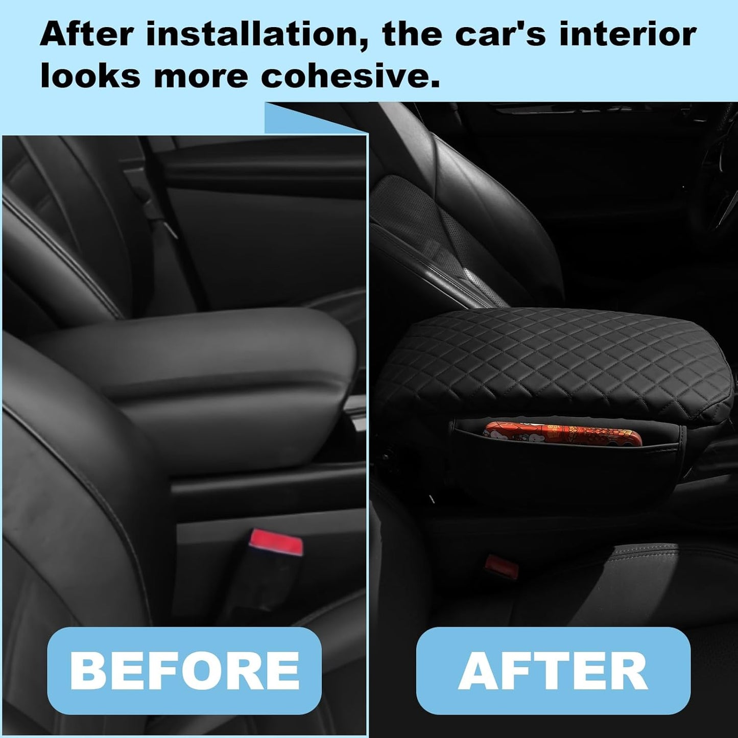 Funda reposabrazos cuero Ford Edge 15-19 con 2 bolsillos