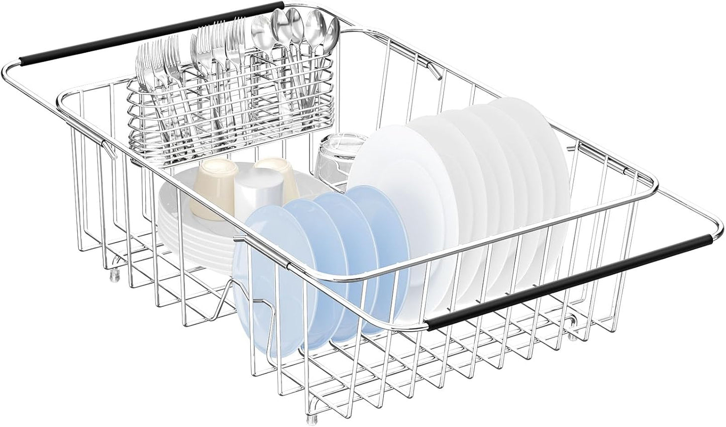 Escurridor platos acero inox 304 ajustable con soporte