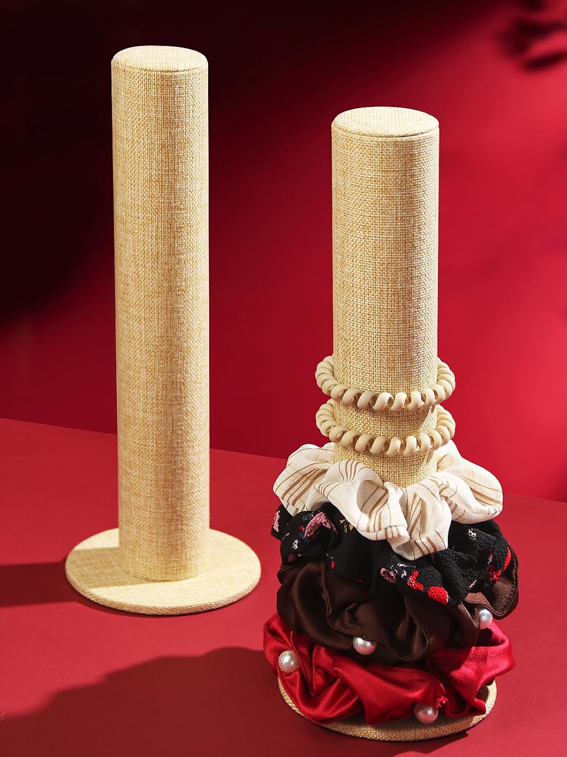 2 Soportes Diadema Organiz. Cabello Lino Amarillo