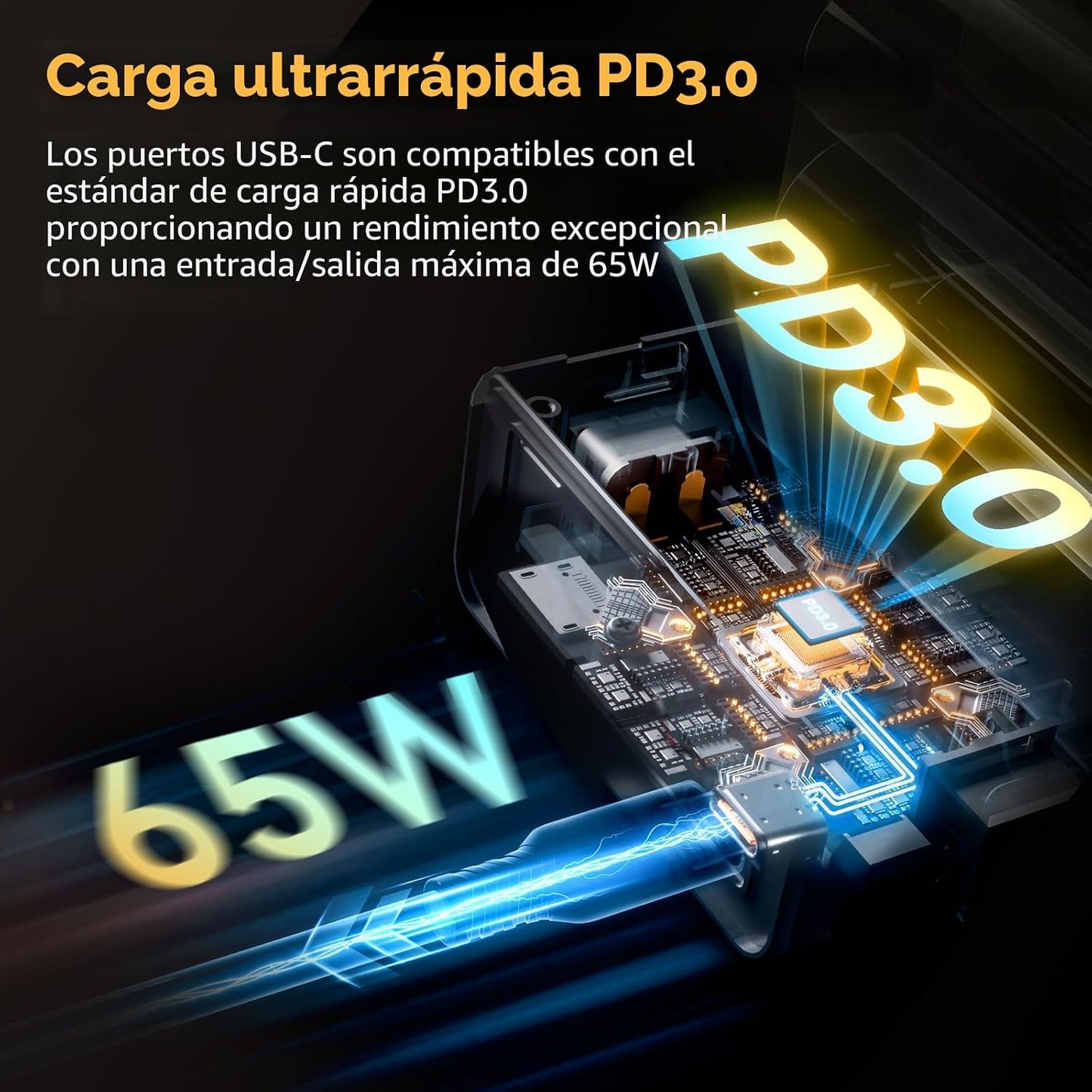 Batería 99 Wh carga rápida PD 3.0 USB-C para cámaras