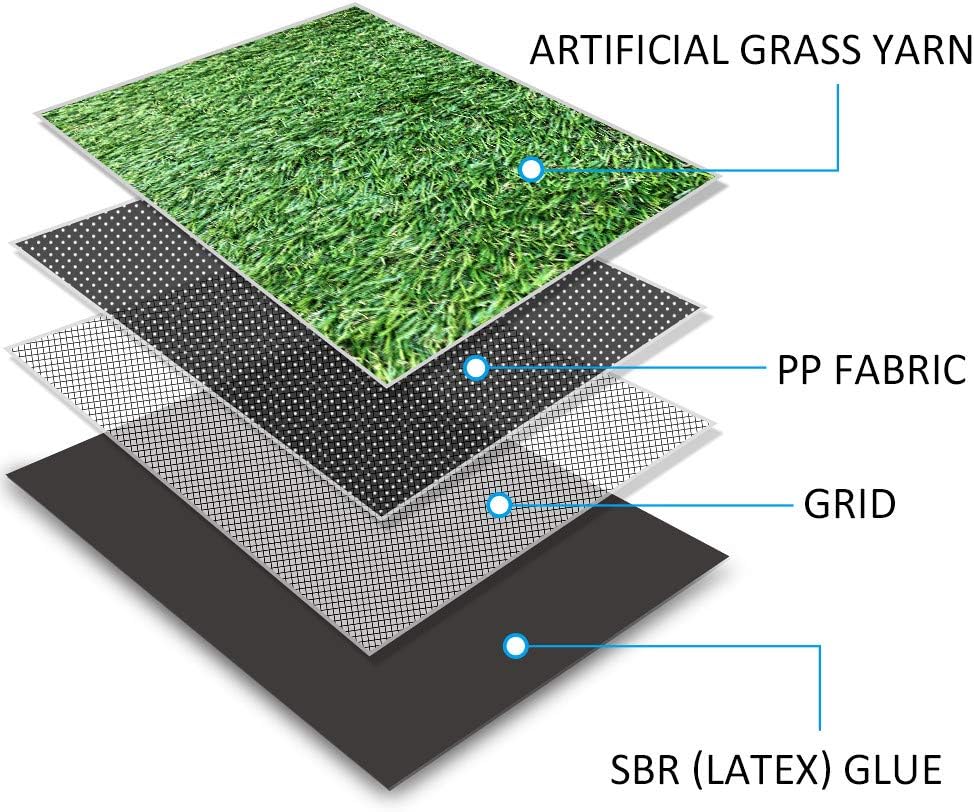 Alfombra césped artificial grueso jardín interiores