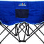 Silla camping doble plegable 2 asientos azul con portavasos
