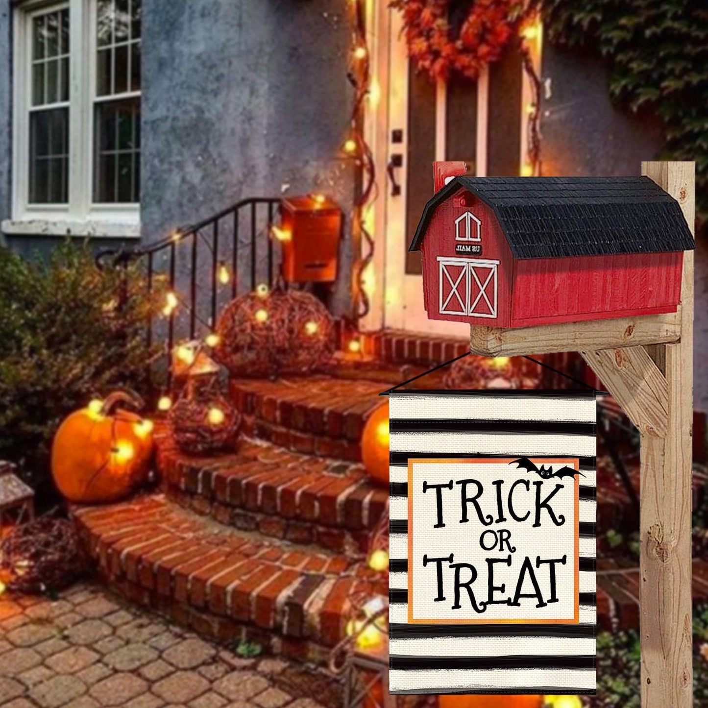Bandera Halloween doble cara 12x18pulg exterior