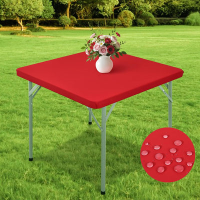 Mantel cuadrado poliéster 34x34pulg impermeable rojo