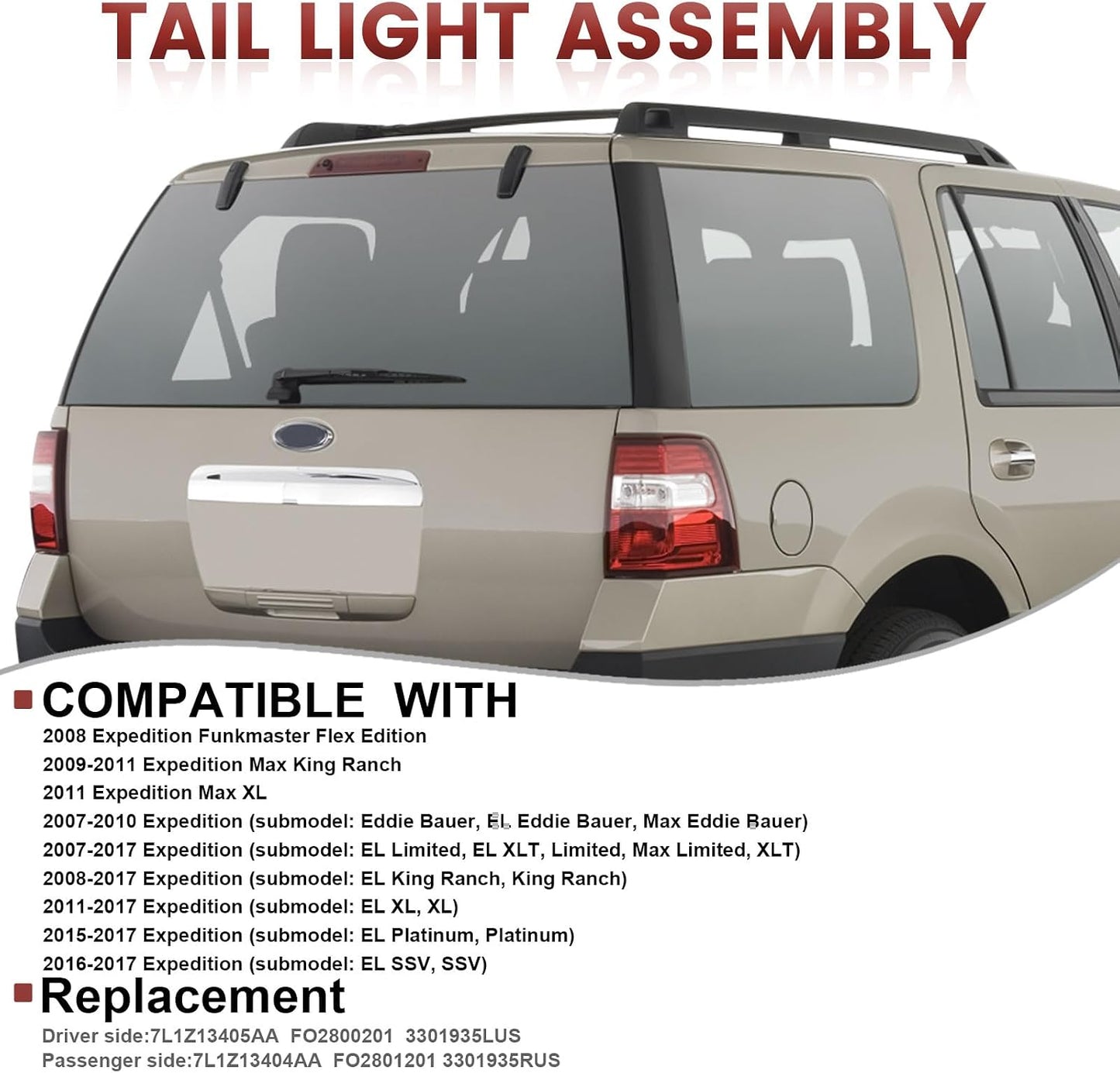 Luces traseras comp Ford Expedition 07-17 FOLUS
