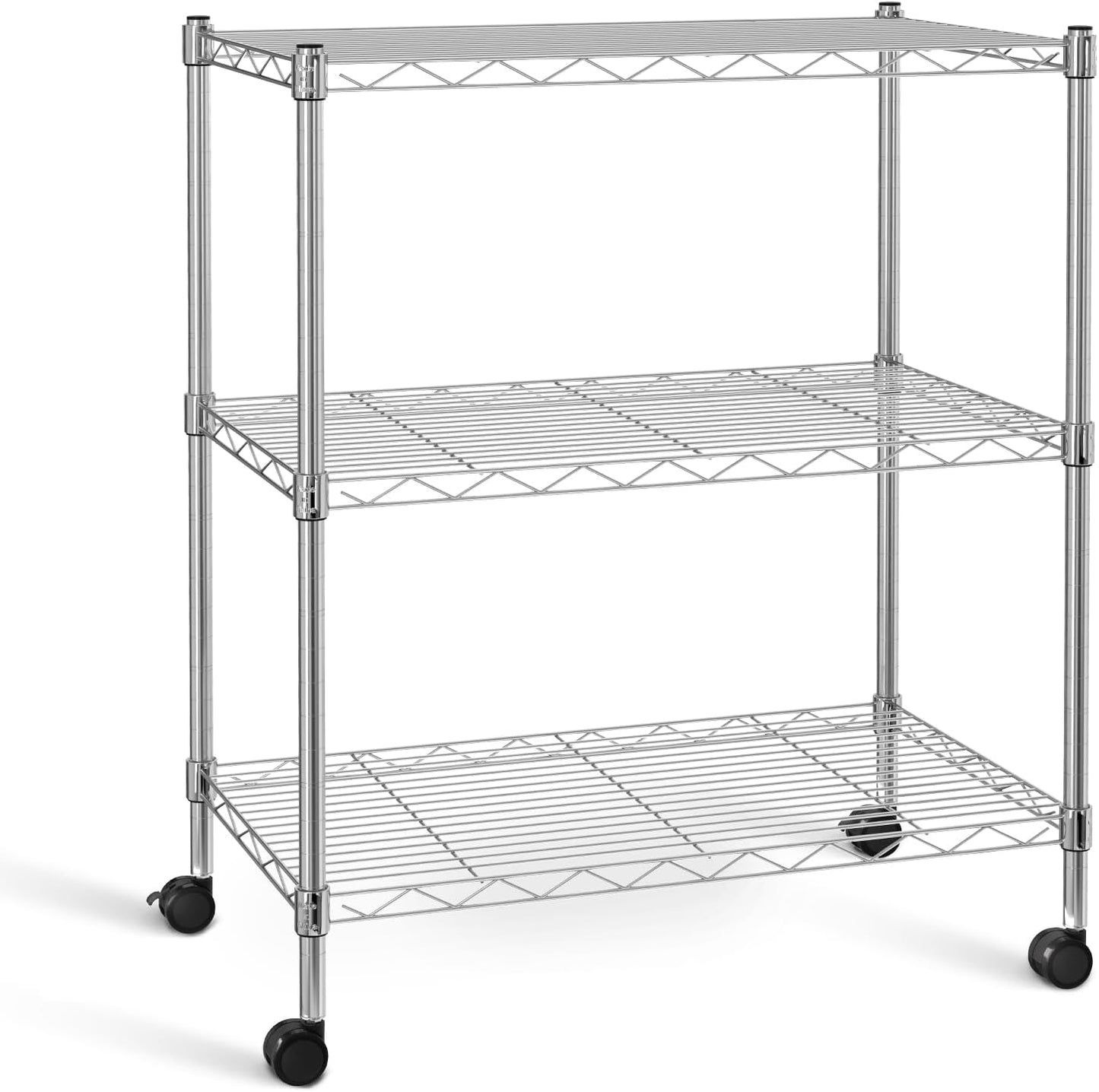Estante 3 niveles carga 750lb 24x14" cromado