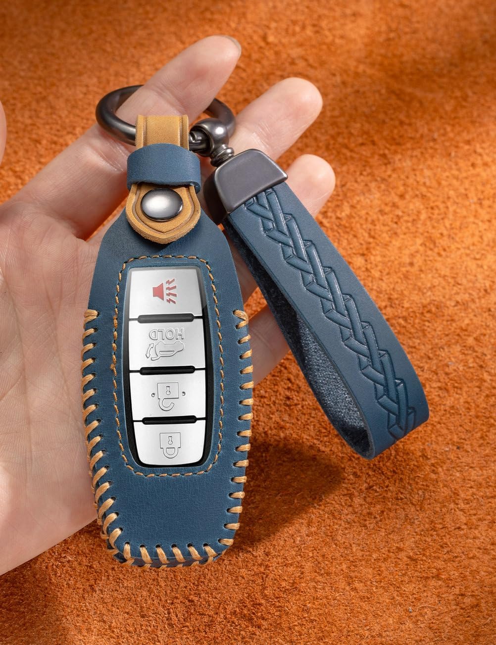 Cubierta llave coche cuero para Mitsubishi HBSLO