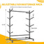 Estante soporte kayak metal ruedas bloqueables ajustable