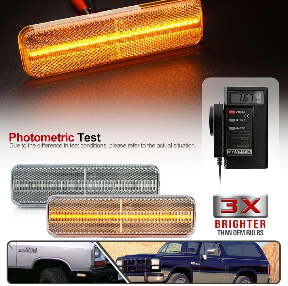 2 Lámparas LED ámbar para Dodge D Series/Ram