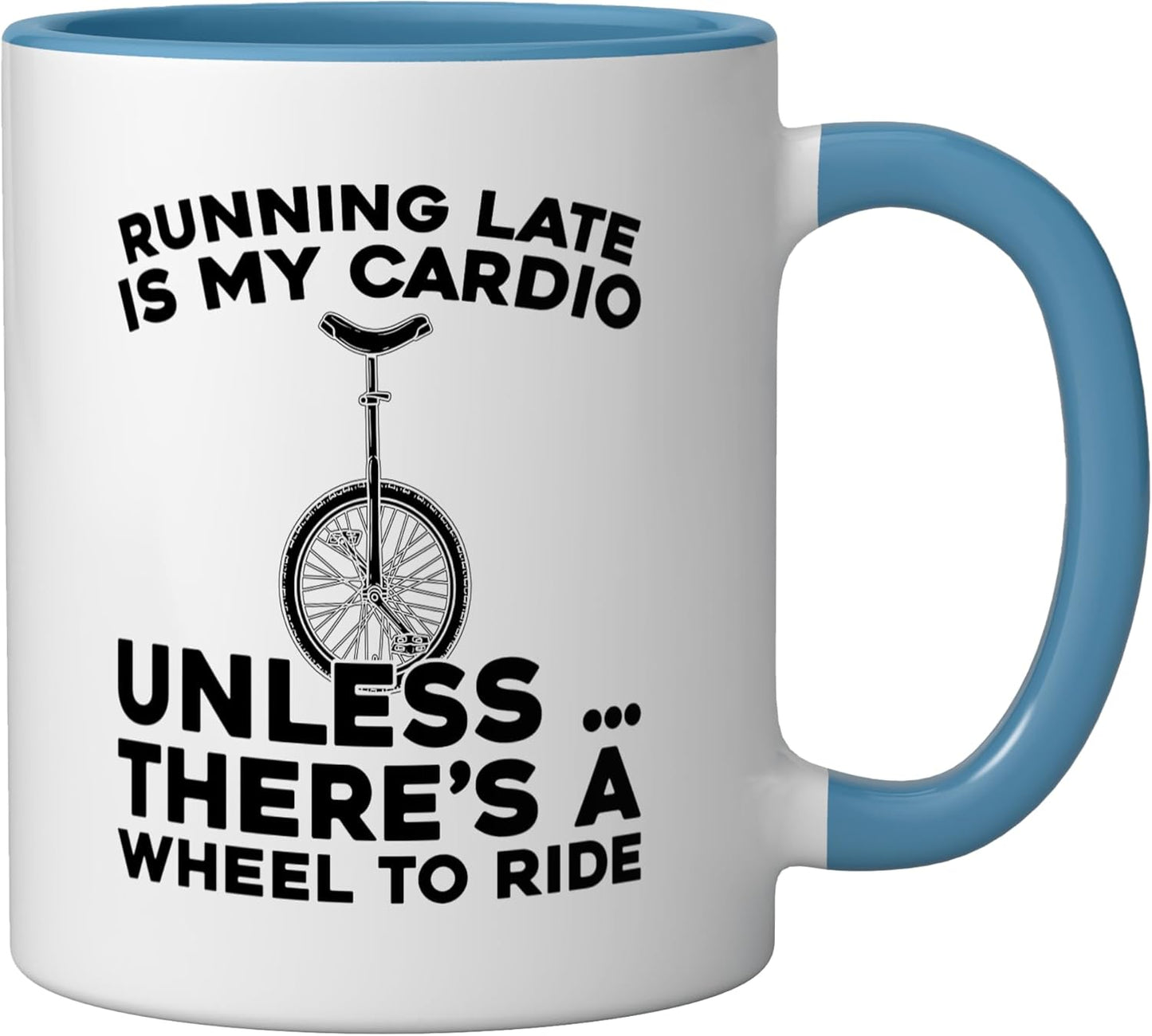 Taza Cerámica para Monociclo Azul/Blanco