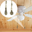 Cadena tracción ventilador techo vintage 14pulg cuentas