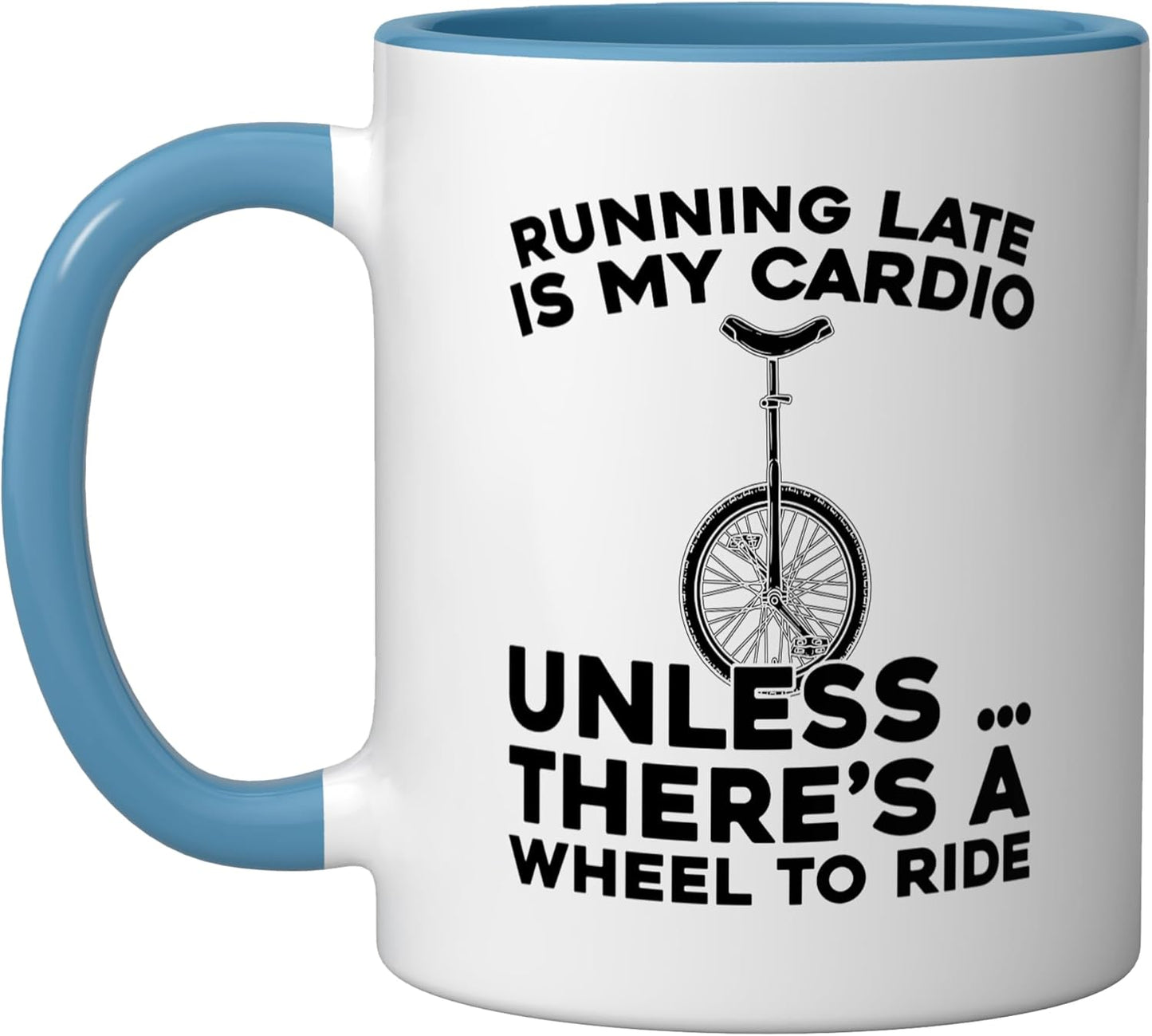 Taza Cerámica para Monociclo Azul/Blanco