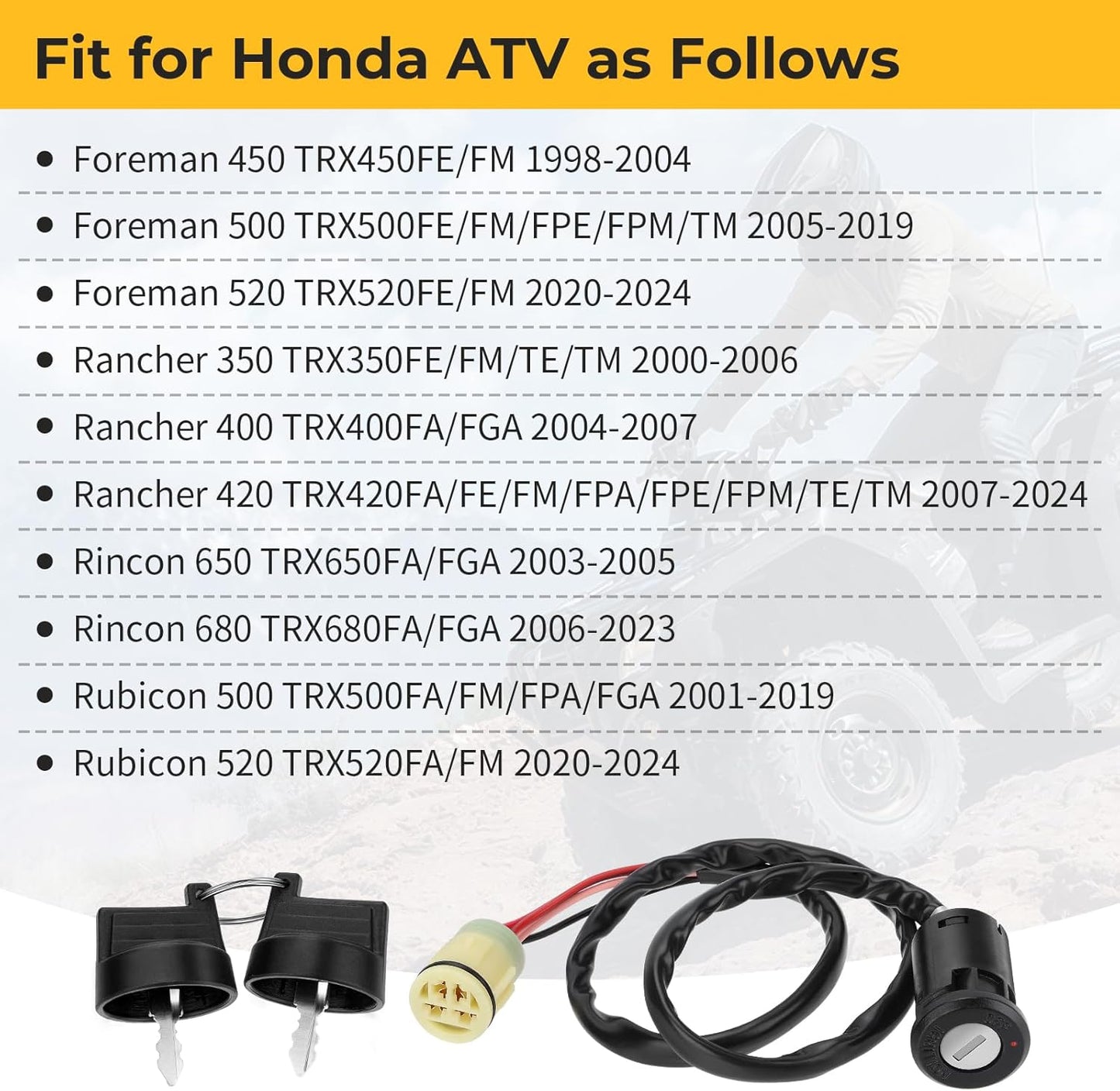 Interruptor llave encendido Honda Foreman 450 500 Rubicon