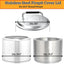 Tapa acero inox cubierta hoguera 19.5" mango resistente