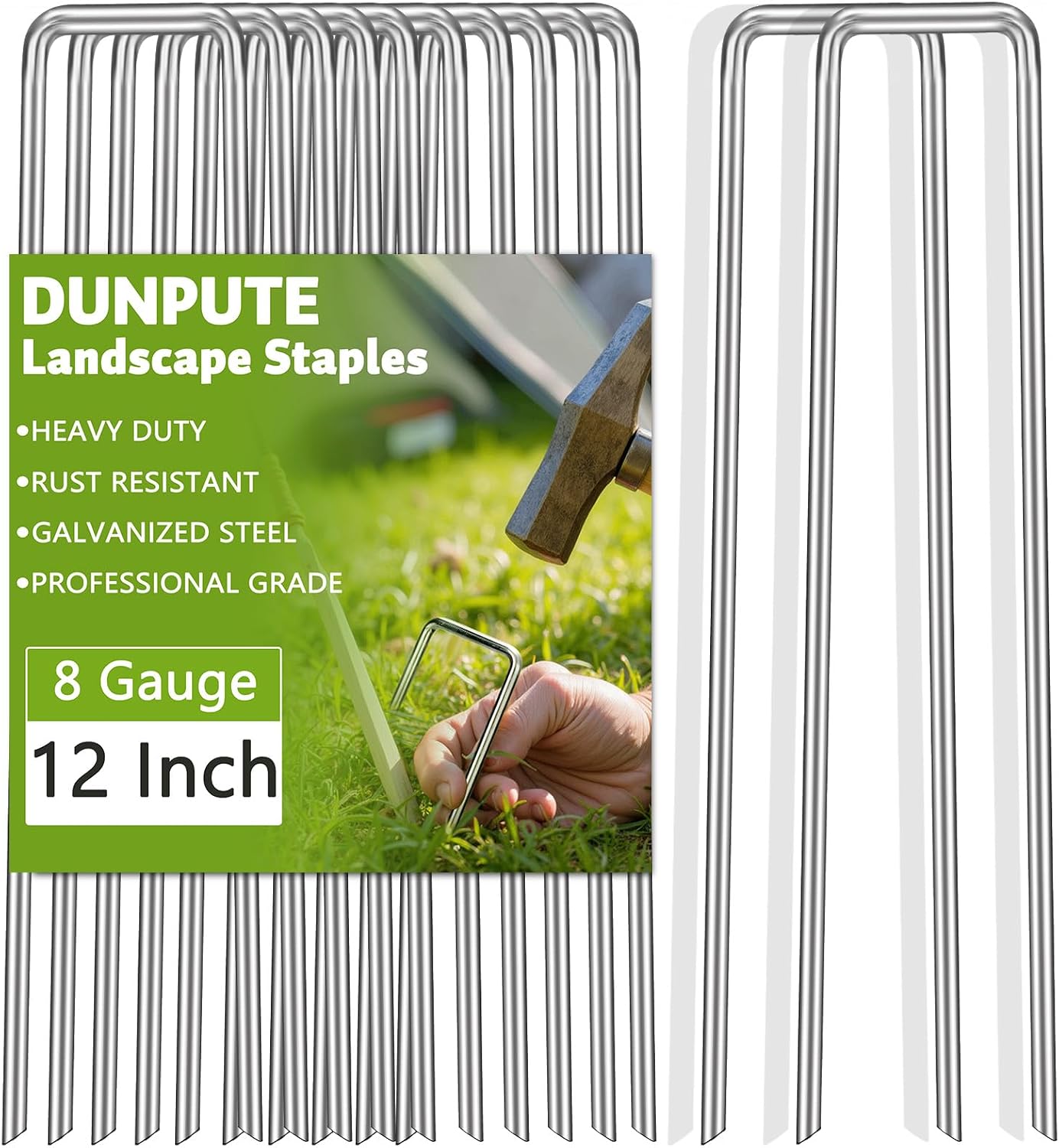 Grapas jardín 12pulg galvanizadas pack 15