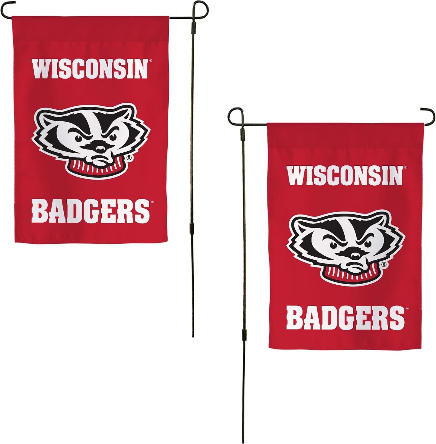 Bandera jardín UW Madison Badgers 100% poliéster