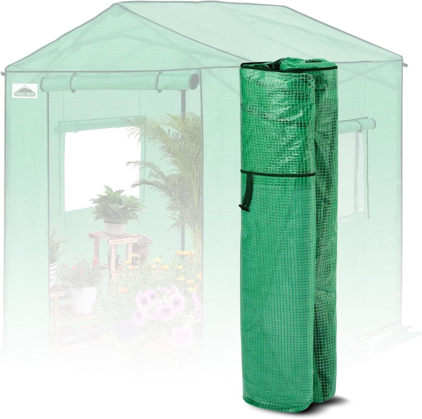 Funda invernadero desplegable 6x6pulg puertas ventanas