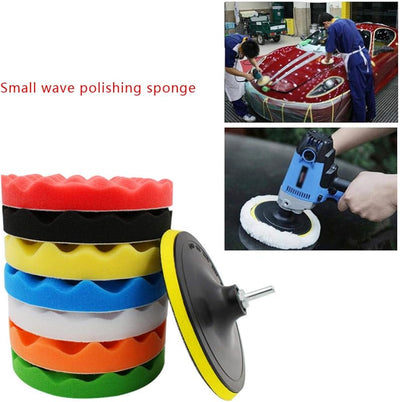 10 Almohadillas Esponja Pulir Coche con Adaptador Taladro 4pulg